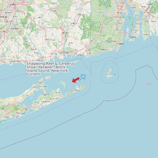 Shagwong Reef & Cerberus Shoal, between, Block Island Sound, New York Current map