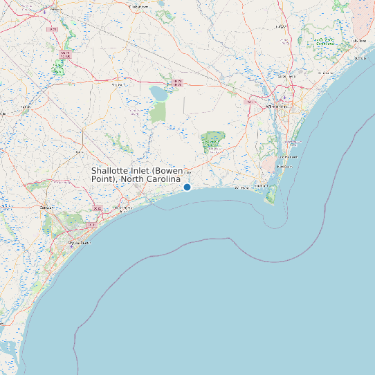 Shallotte Inlet (Bowen Point), North Carolina map