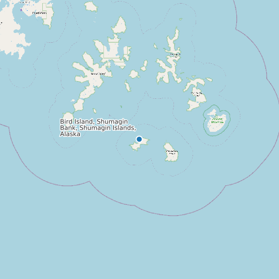 Bird Island, Shumagin Bank, Shumagin Islands, Alaska map
