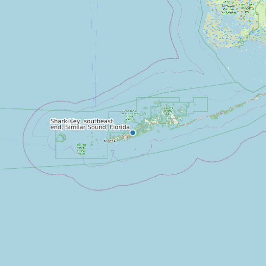 Shark Key, southeast end, Similar Sound, Florida map