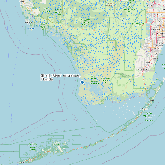 Shark River entrance, Florida map