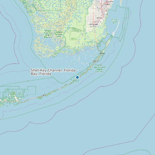 Shell Key Channel, Florida Bay, Florida map