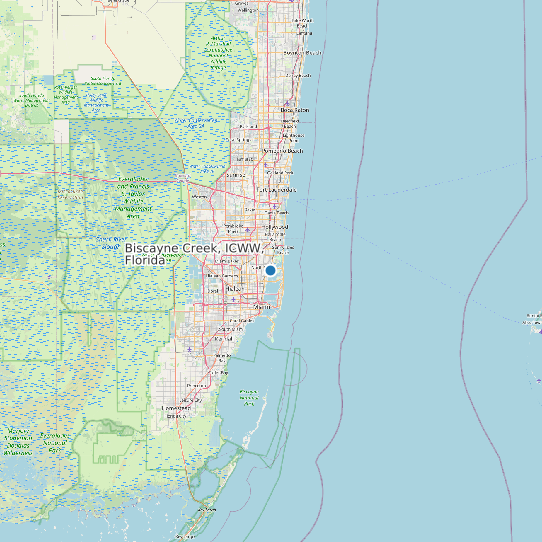 Biscayne Creek, ICWW, Florida map