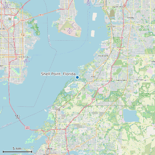 Map of Shell Point, Florida Tide Prediction Station