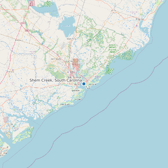 Shem Creek, South Carolina map