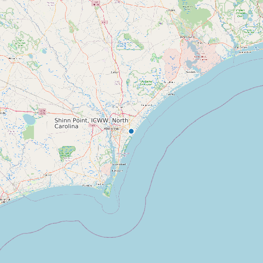 Shinn Point, ICWW, North Carolina map