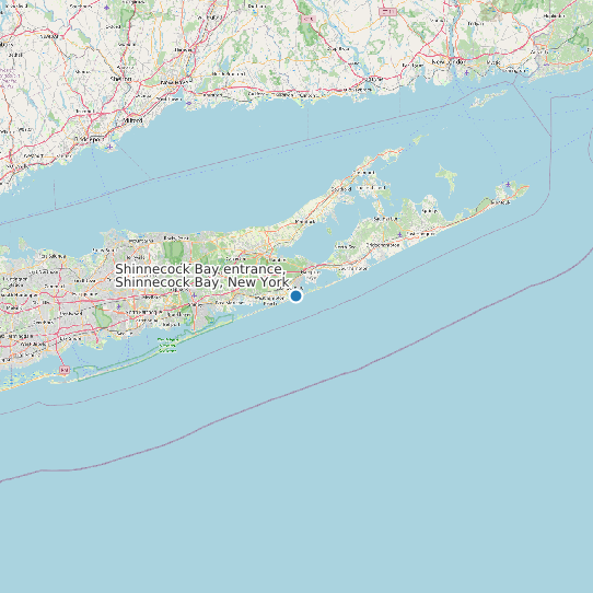 Map of Shinnecock Bay entrance, Shinnecock Bay, New York Tide Prediction Station