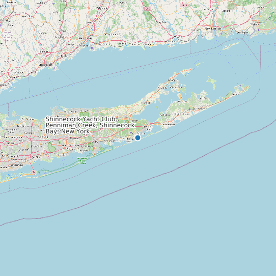 Map of Shinnecock Yacht Club, Penniman Creek, Shinnecock Bay, New York Tide Prediction Station