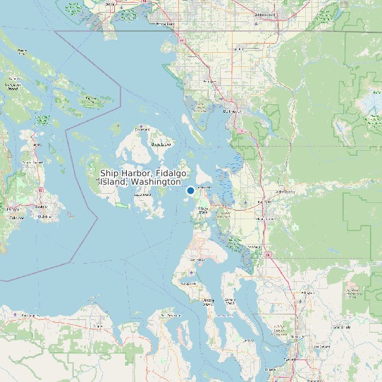 Ship Harbor, Fidalgo Island, Washington map