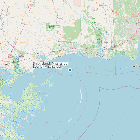 Ship Island, Mississippi Sound, Mississippi map