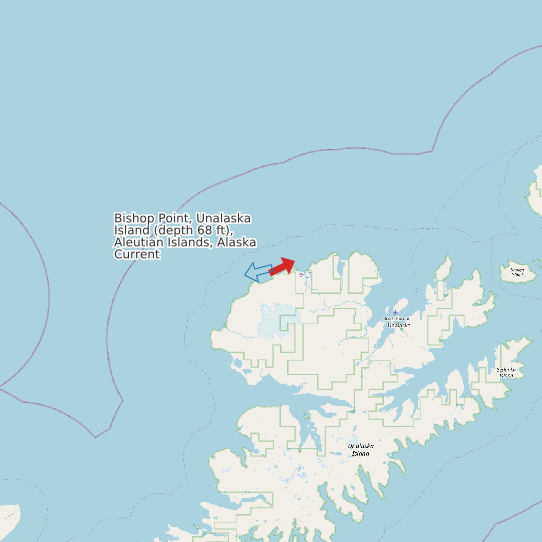 Bishop Point, Unalaska Island (depth 68 ft), Aleutian Islands, Alaska Current map