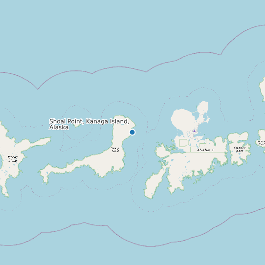 Map of Shoal Point, Kanaga Island, Alaska Tide Prediction Station