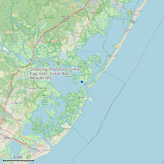 Map of Shooting Thorofare, Little Egg Inlet, Great Bay, New Jersey Tide Prediction Station