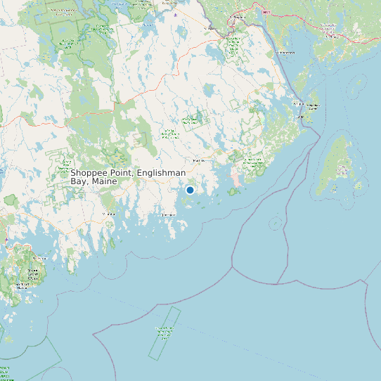 Shoppee Point, Englishman Bay, Maine map