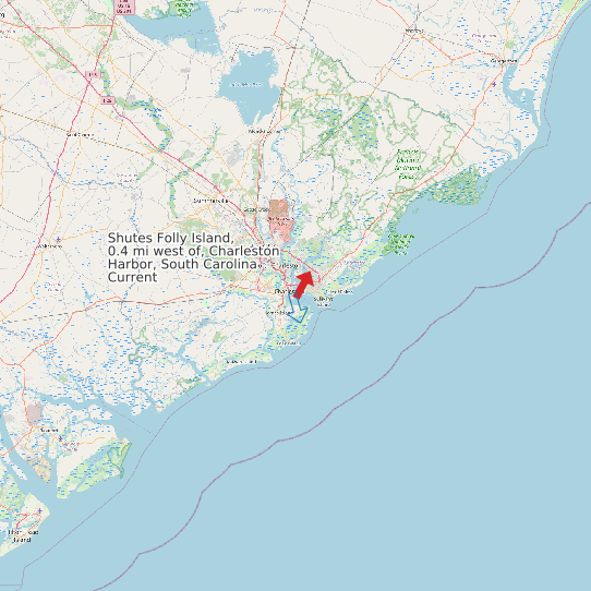 Shutes Folly Island, 0.4 mi west of, Charleston Harbor, South Carolina Current map