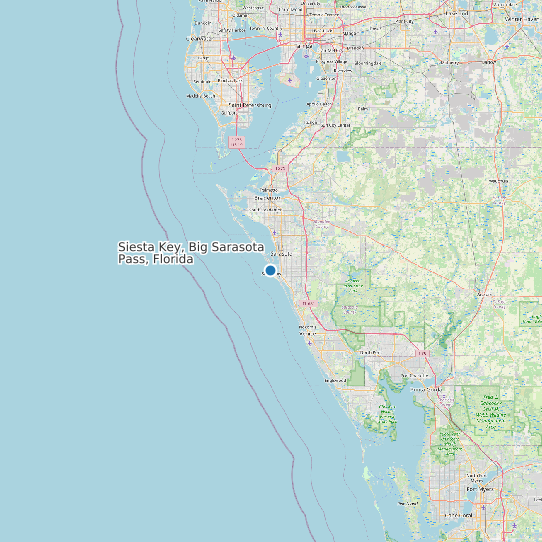 Siesta Key, Big Sarasota Pass, Florida map