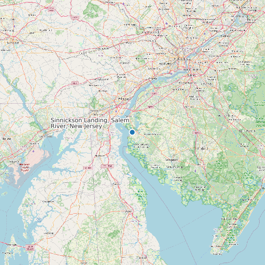Sinnickson Landing, Salem River, New Jersey map