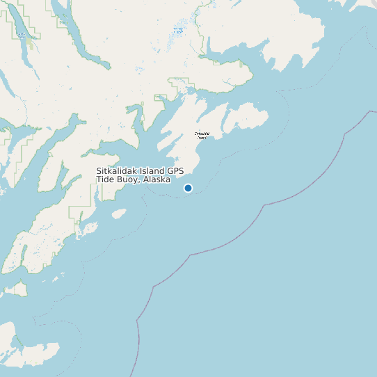 Map of Sitkalidak Island GPS Tide Buoy, Alaska Tide Prediction Station