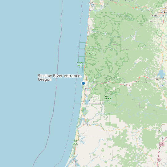 Siuslaw River entrance, Oregon map