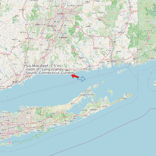 Six Mile Reef, 1.5 mi north of, Long Island Sound, Connecticut Current map