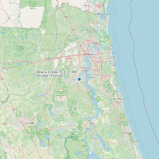 Black Creek, S.C.L. RR. bridge, Florida map