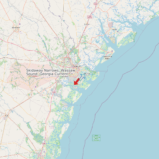 Map of Skidaway Narrows, Wassaw Sound, Georgia Current Prediction Station