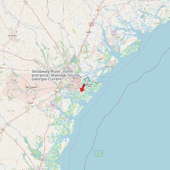 Skidaway River, north entrance, Wassaw Sound, Georgia Current map