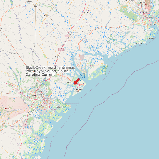 Skull Creek, north entrance, Port Royal Sound, South Carolina Current map