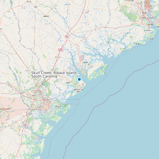 Skull Creek, Ribaut Island, South Carolina map