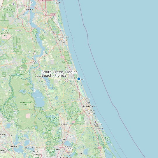 Smith Creek, Flagler Beach, Florida map