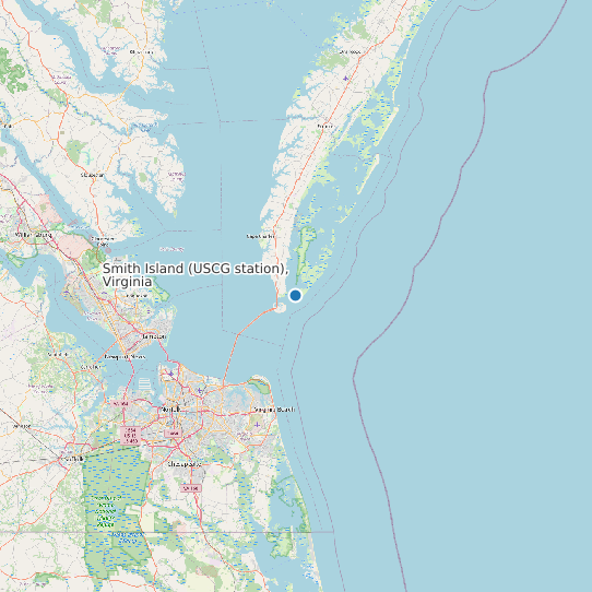 Smith Island (USCG station), Virginia map