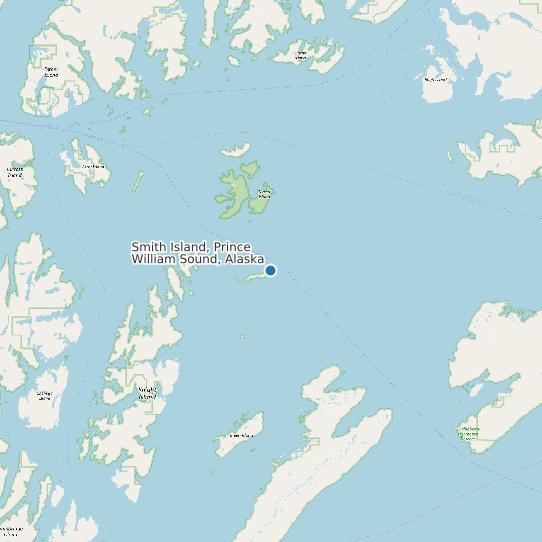 Map of Smith Island, Prince William Sound, Alaska Tide Prediction Station