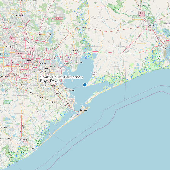 Smith Point, Galveston Bay, Texas map