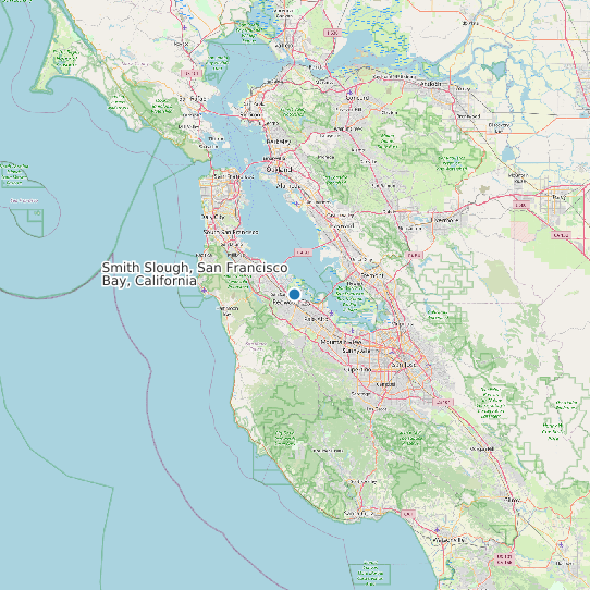 Smith Slough, San Francisco Bay, California map