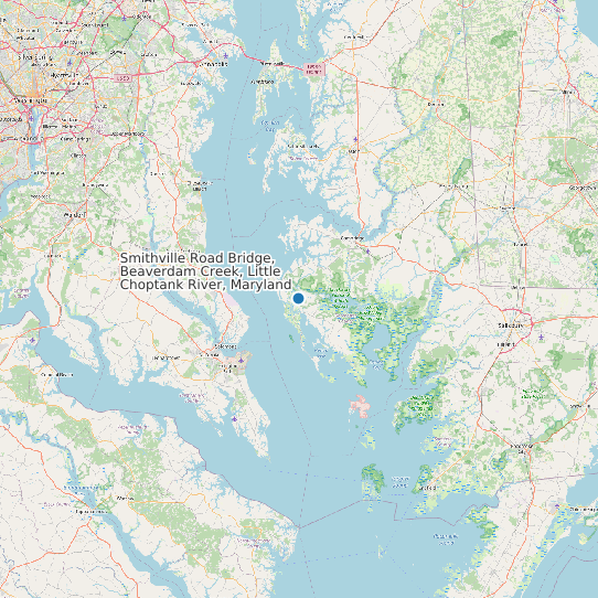 Smithville Road Bridge, Beaverdam Creek, Little Choptank River, Maryland map