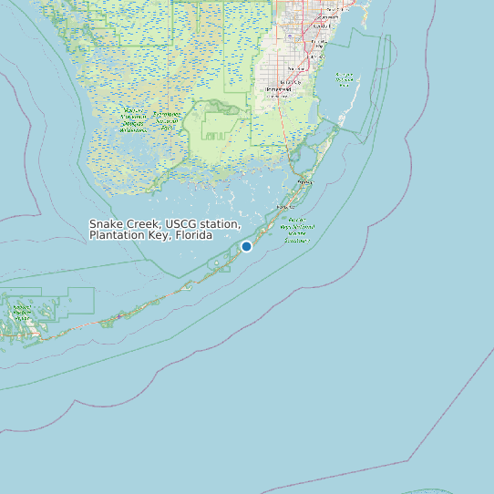 Map of Snake Creek, USCG station, Plantation Key, Florida Tide Prediction Station