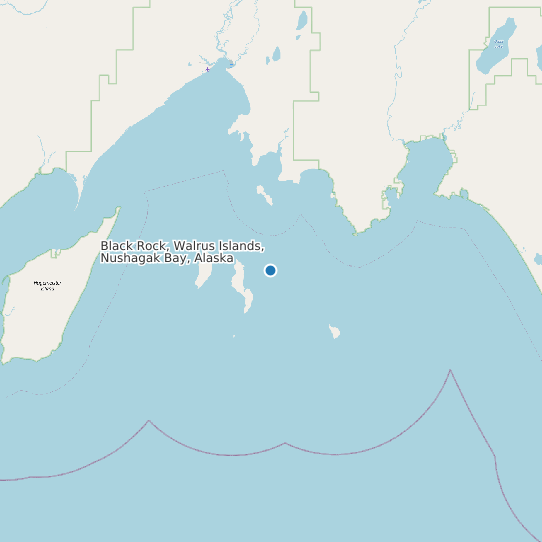 Map of Black Rock, Walrus Islands, Nushagak Bay, Alaska Tide Prediction Station