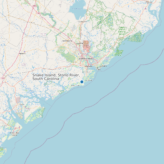 Snake Island, Stono River, South Carolina map