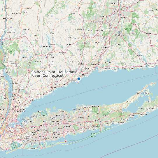 Map of Sniffens Point, Housatonic River, Connecticut Tide Prediction Station