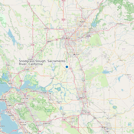 Snodgrass Slough, Sacramento River, California map
