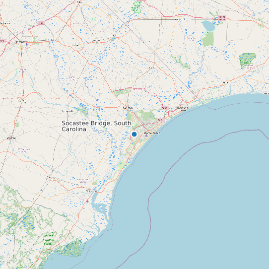 Socastee Bridge, South Carolina map