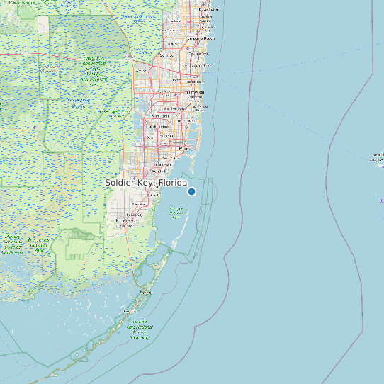 Soldier Key, Florida map