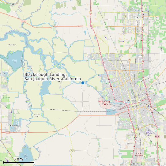 Map of Blackslough Landing, San Joaquin River, California Tide Prediction Station
