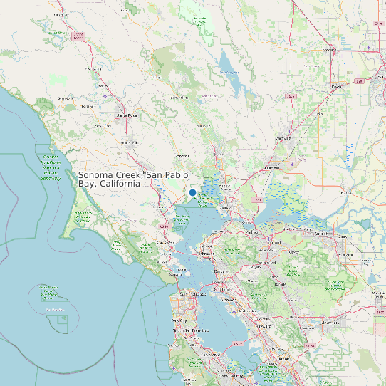 Sonoma Creek, San Pablo Bay, California map