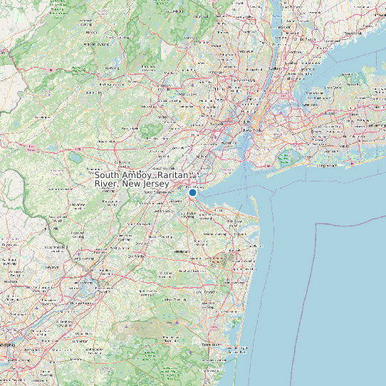 South Amboy, Raritan River, New Jersey map