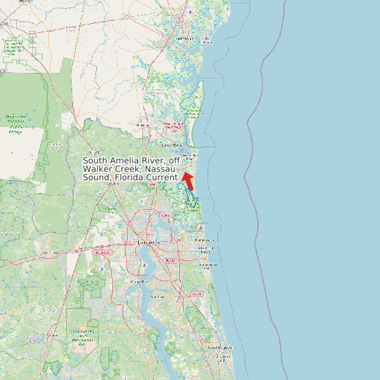 South Amelia River, off Walker Creek, Nassau Sound, Florida Current map