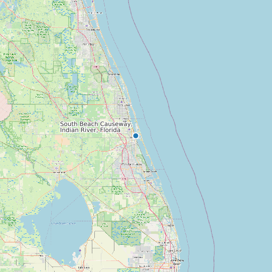 South Beach Causeway, Indian River, Florida map