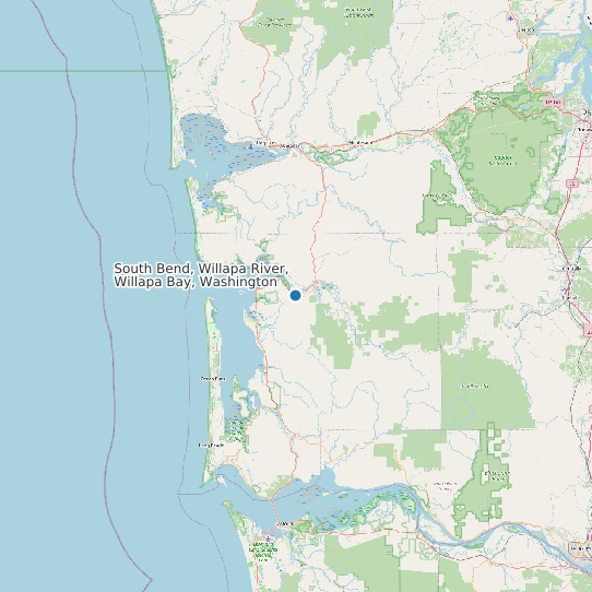 South Bend, Willapa River, Willapa Bay, Washington map