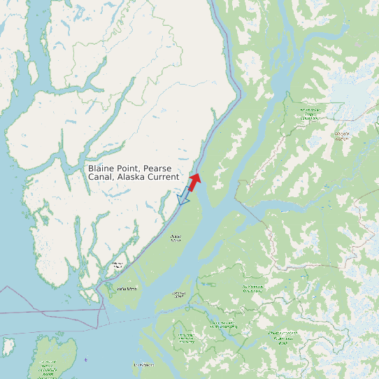 Blaine Point, Pearse Canal, Alaska Current map