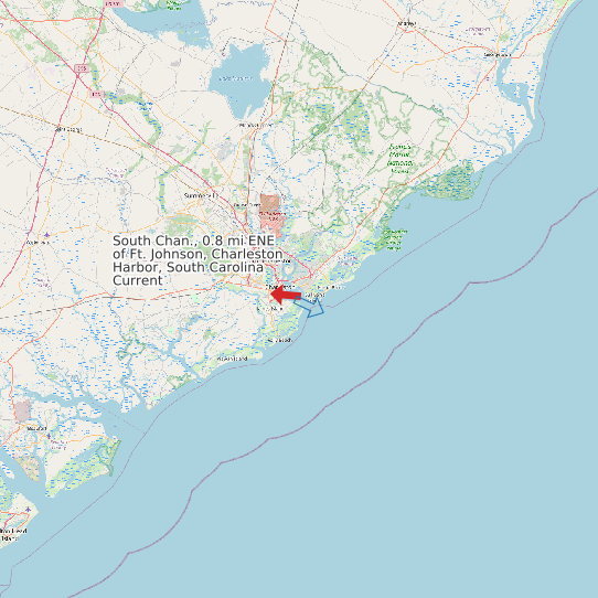 South Chan., 0.8 mi ENE of Ft. Johnson, Charleston Harbor, South Carolina Current map